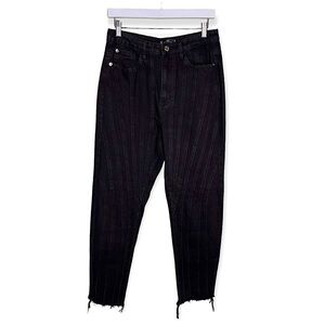 NWT Missguided Women’s Seamed‎ Riot High Rise Mom Jeans in Black Size 8